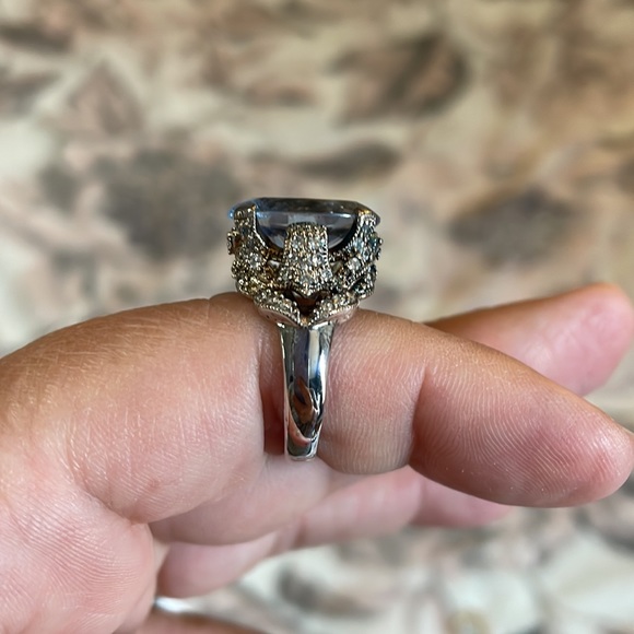 Beautiful large stone ring size 8. Light blue jewel - Picture 5 of 12